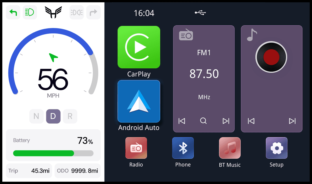Keogram Display running CarPlay + dashboard